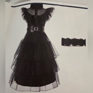 Girls Size 14 Wednesday Addams Halloween or Dress Up Costume
